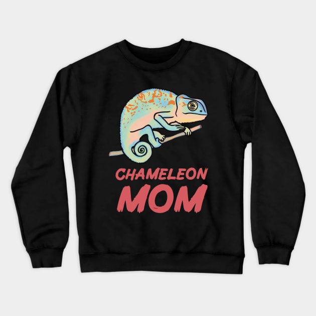 Pastel Chameleon Mom fro Chameleon Lovers Crewneck Sweatshirt by Mochi Merch